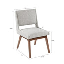 Boomerang - Dining Side Chair With Upholstered Cushions (Set of 2) - Light Gray by HouseOfZazla