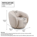 Swivel Accent Upholstered Barrel Chair