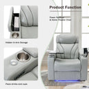 Power Motion Recliner Electric Power Recliner With USB Charging Port, Hidden Arm Storage, Convenient Cup Holder And tooth Speaker by Unique Piece Furniture