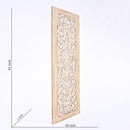 Floral Hand Carved Mandala Rectangular Wall Decor Accent - Gold / White by Unique Piece Furniture