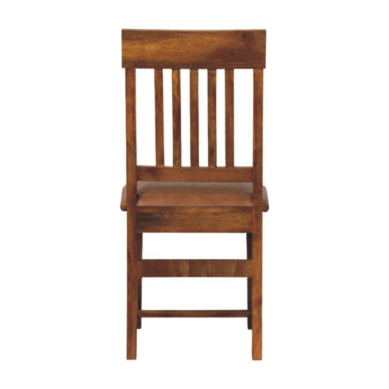 Solid Wood Leather Slatted Dining Chair, photo 9 of 10
