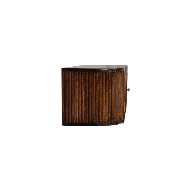 Solid Wood Chunky Chestnut Floating Bedside Table, photo 9 of 10