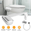 Bidet Attachment for Toilet Non-Electric Fresh Water Bidet Sprayer Toilet Seat Attachment with Dual Nozzles Water Flow Control Self-Cleaning Mode