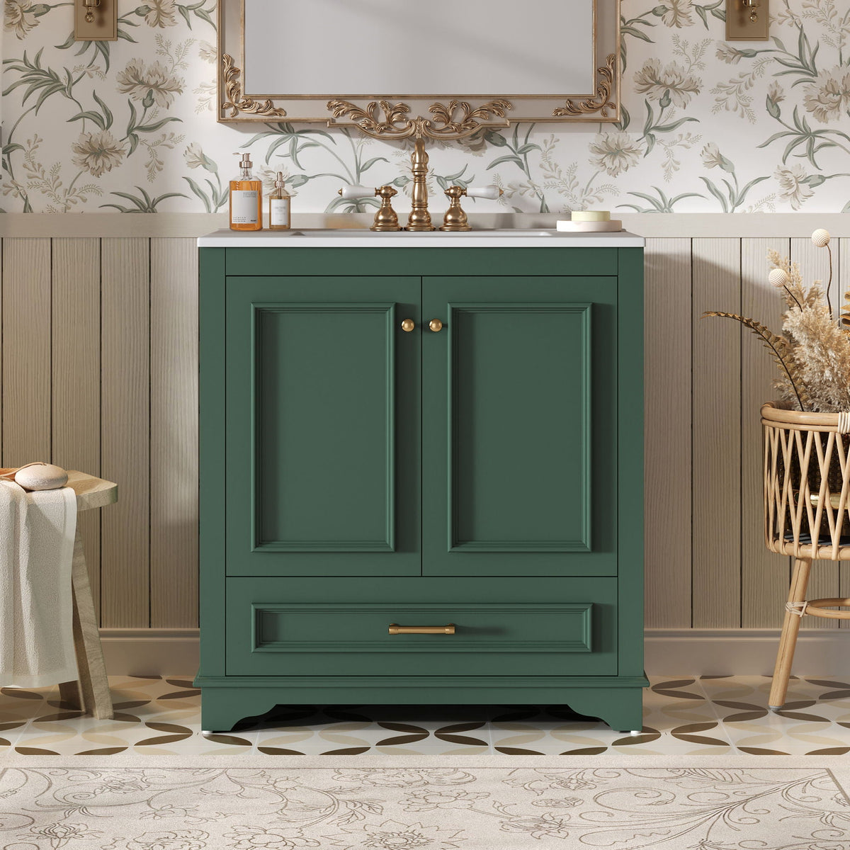 Bathroom Vanity With Sink, Cabinet & 2 Soft Closing Doors & Adjustable Shelf, photo 41 of 50