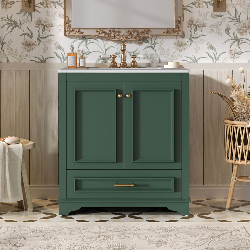Bathroom Vanity With Sink, Cabinet & 2 Soft Closing Doors & Adjustable Shelf, photo 41 of 50
