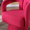 360 Degree Swivel Cuddle Barrel Accent Chairs, Round Armchairs with Wide Upholstered, Fluffy Fabric Chair for Living Room, Bedroom, Office, Waiting Rooms