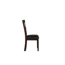 Ingeborg - 5 Piece Dining Set - Black Synthetic Leather & Espresso by Unique Piece Furniture