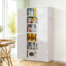 Kitchen Pantry Cabinet With Adjustable Shelves, Heavy Duty Storage - White by HouseOfZazla