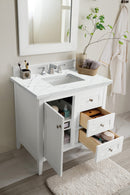 James Martin Palisades 36" Single Bathroom Vanity, Bright White