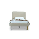 Mid-Century Modern Upholstered Bed With Curved Headboard by HouseOfZazla