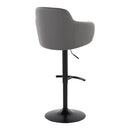 Boyne - Contemporary Adjustable Barstool With Swivel With Rounded T Footrest (Set of 2) by HouseOfZazla