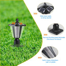 15' Solar Powered Outdoor Lantern, Modern Garden Light with LED (2-Pack)