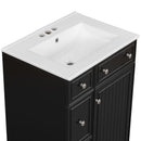Transitional Style Bathroom Vanity Cabinet With Ceramic Sink by HouseOfZazla