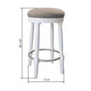 360° Swivel Wooden Barstools With Upholstered Seat, Counter Height (Set of 2) by HouseOfZazla