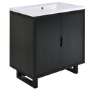 Bathroom Vanity Set With Sink, Combo Cabinet, Bathroom Storage Cabinet, Solid Wood Frame by HouseOfZazla