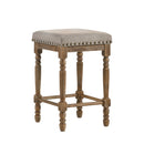 Farsiris - Weathered Counter Height Stool (Set 2) - Beige by HouseOfZazla
