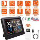 Electric Weather Station Snooze Alarm Clock Wireless Sensor Indoor Outdoor Thermometer Humidity Weather Forecast Temperature Frost Alert with Backligh