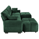 3 Seater Sofa Set With Ottoman And Throw Pillows