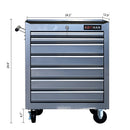 7 DRAWERS MULTIFUNCTIONAL TOOL CART WITH WHEELS-SLIVER