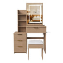 Modern Vanity Desk With 3 LED Lighting Modes, 4 Drawers by HouseOfZazla
