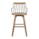 Preston - Farmhouse Counter Stool - White Washed / Antique Copper
