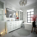 Rectangular Bathroom Mirror Square Angle Metal Frame Wall Mounted Hanging Plates Wall Mount Mirror For Bathroom (Horizontal & Vertical) by Unique Piece Furniture