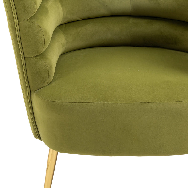 Accent Chair, leisure single chair with Golden feet