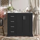 Bathroom Vanity With Sink, Soft Close Doors, Adjustable Shelf & 3 Drawers by HouseOfZazla