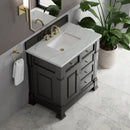 James Martin Brookfield 36" Single Bathroom Vanity, Black Onyx