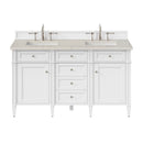 James Martin Brittany 60" Double Bathroom Vanity, Bright White