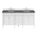 James Martin Brittany 72" Double Bathroom Vanity, Bright White