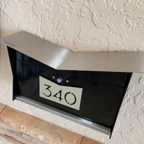 ButterFly Box in JET BLACK - Wall Mount Mailbox