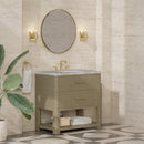 James Martin Lucian 36" Single Bathroom Vanity, Pebble Oak