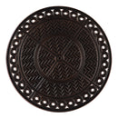 Aluminum 34-in Round Antique Copper Fire Table Set with Rocking Chairs