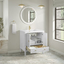 James Martin Myrrin 30" Single Bathroom Vanity, Bright White