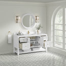 James Martin Breckenridge 60" Single Bathroom Vanity, Bright White