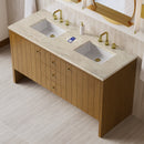 James Martin Hudson 60" Double Bathroom Vanity, Honey Oak