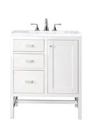 James Martin Addison 30" Single Bathroom Vanity, Glossy White
