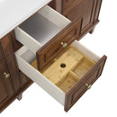 James Martin Lorelai 60" Double Bathroom Vanity, Mid-Century Walnut