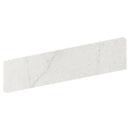 Bianco Crystal Matte Bullnose Marble Look Porcelain Tiles 4x24