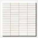 Bianco Dolomiti Honed 5/8x3 Marble Mosaics 12x12
