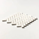 Bianco Dolomiti Honed Herringbone Marble Mosaics 12 1/8x13 3/8