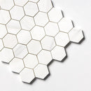 Bianco Dolomiti Honed Hexagon Marble Mosaics 10 3/8x12
