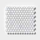 Bianco Dolomiti Honed Hexagon 1x1 Marble Mosaics 11 1/2x12 1/4