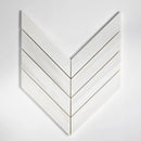 Bianco Dolomiti Honed Trapeze Marble Mosaics 10x13