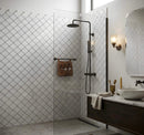 Bianco Dolomiti Polished Arabesque Marble Mosaics 12x12