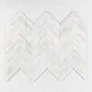 Bianco Dolomiti Polished Large Herringbone Marble Mosaics 12 7/8x8 9/16
