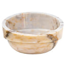 Handcrafted Giallo Marble Vessel Sink Beige 16 Inch Bathroom Bowl