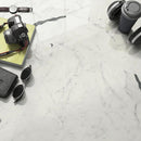 Bianco S Polished Marble Look Porcelain Tiles 24x24