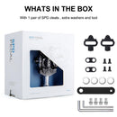 Bicycle Lock Pedal 2 In 1 With Free Cleat For Road Bikes Aluminum Anti-slip Sealed Bearing Lock Accessories Bike Clip In Pedals Cleats Included Suitable For Spin Bike Exercise Bike Indoor Bike